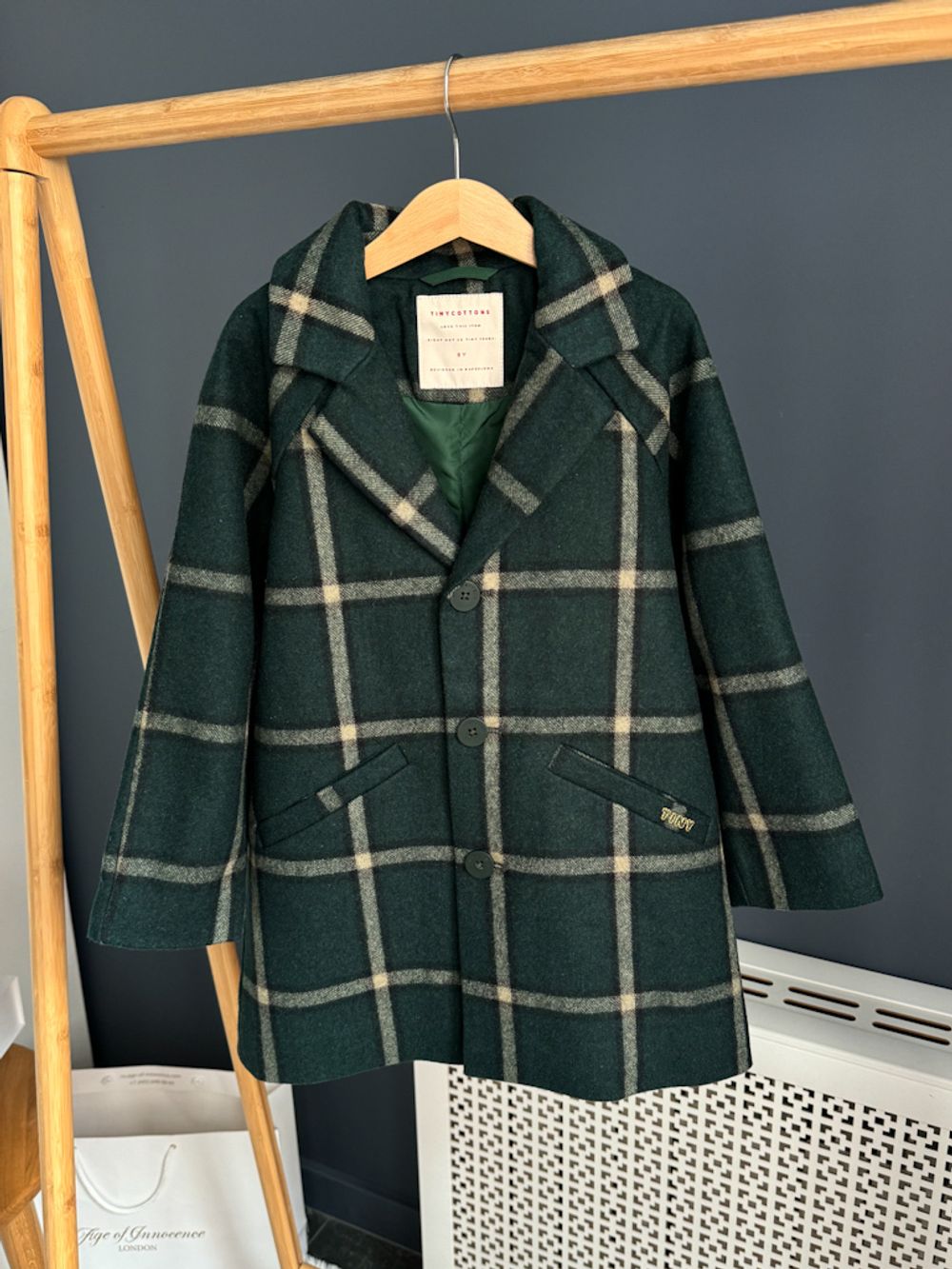 Новое шерстяное пальто Tiny Cottons, 128