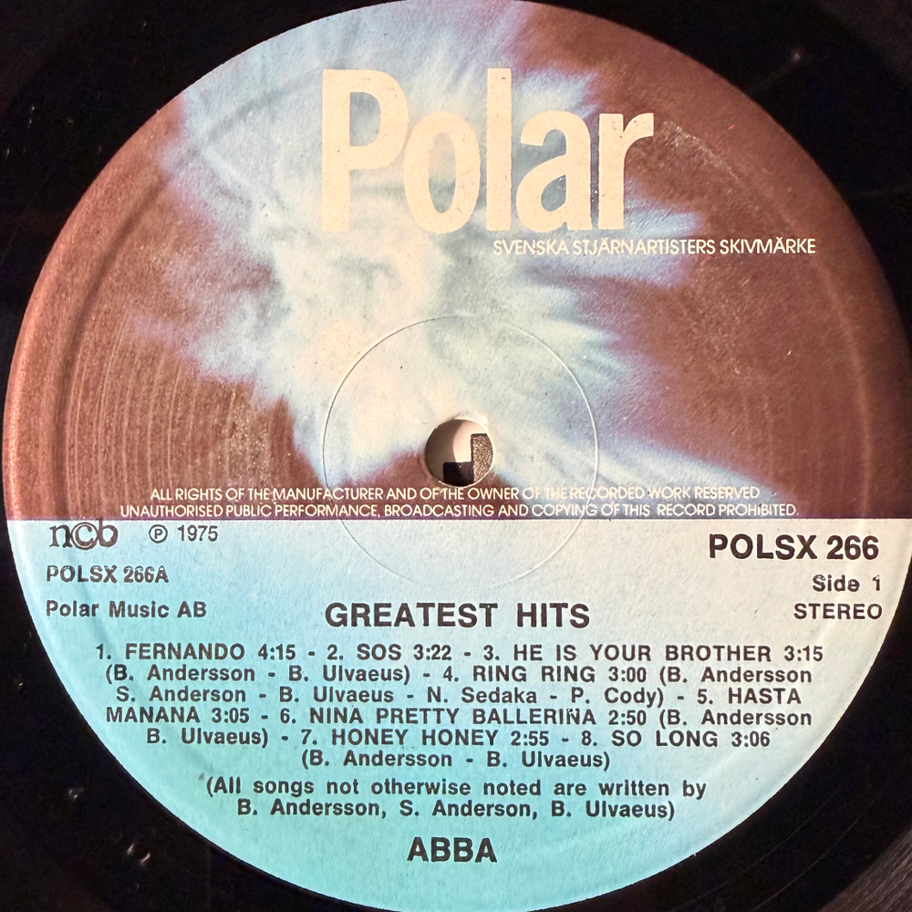 ABBA - Greatest Hits (Скандинавия 1976г.)