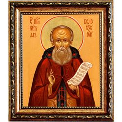 Кирилл Белоезерский преподобный. Икона на холсте.