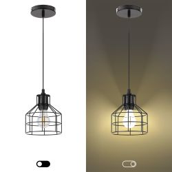 Светильник подвесной ЭРА PL9 BK под лампу E27 высота плафона 230мм подвеса 800мм черный