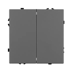 Механизм выключателя двухклавишный непроходной SWT-NOBE-MK02-SFPL-GR (230V, 10A) (Arlight, -) 054254