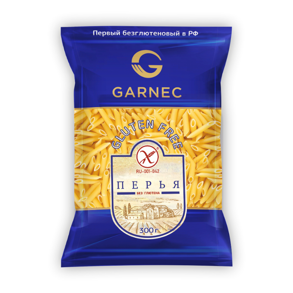 МАКАРОНЫ КУКУРУЗНЫЕ ПЕРЬЯ БЕЗ ГЛЮТЕНА 300гр (GARNEC)