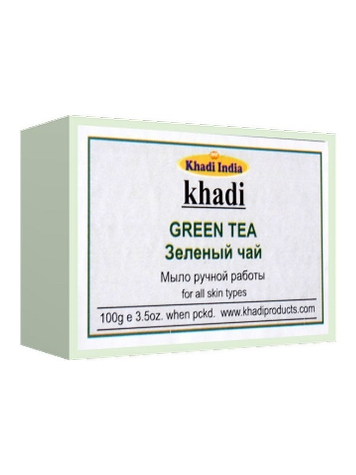 Мыло Khadi India Green Tea Зеленый чай 100 г