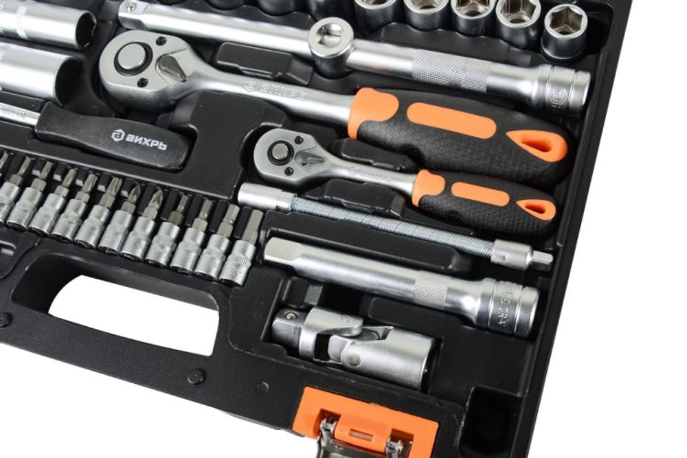 Набор инструментов 1/2", 1/4", CrV, 82 предмета в кейсе