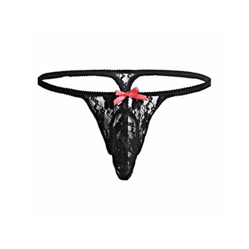 Мужские трусы стринги черные Romeo Rossi RR1033-2