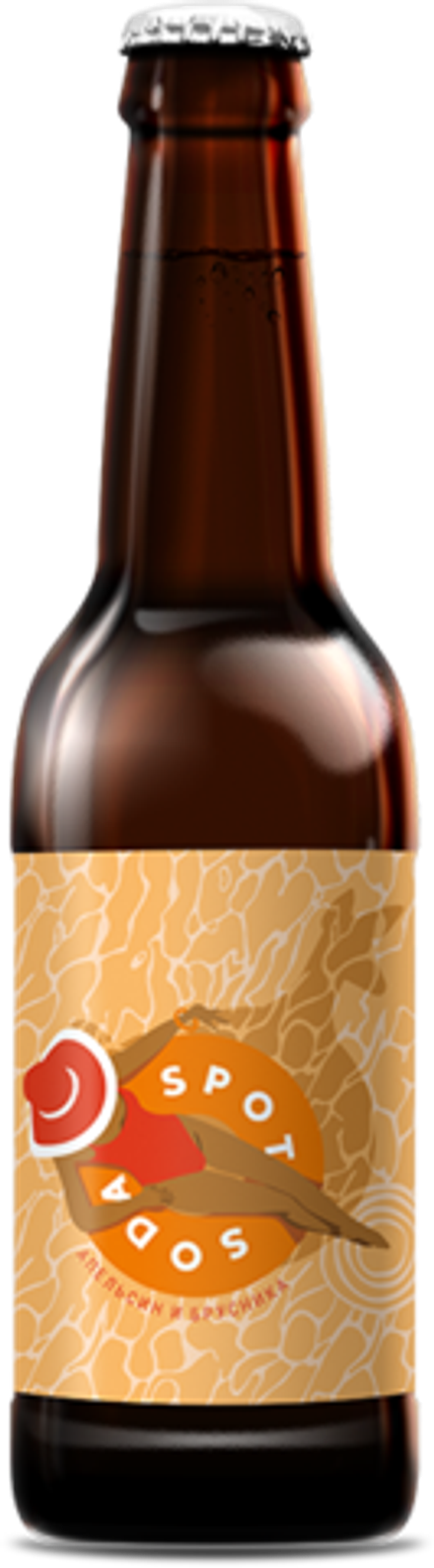 Газированный напиток Джоус Содовая с Апельсином и Брусникой / Jaws Spot Soda Orange Mix 0.33 - стекло