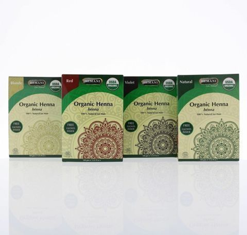 Хна для волос Hemani Khojati Organic Henna Brown цвет коричневый 100 гр.