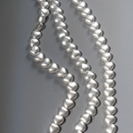 Хрустальный жемчуг в форме сердечек, белый 7,8*8,4мм