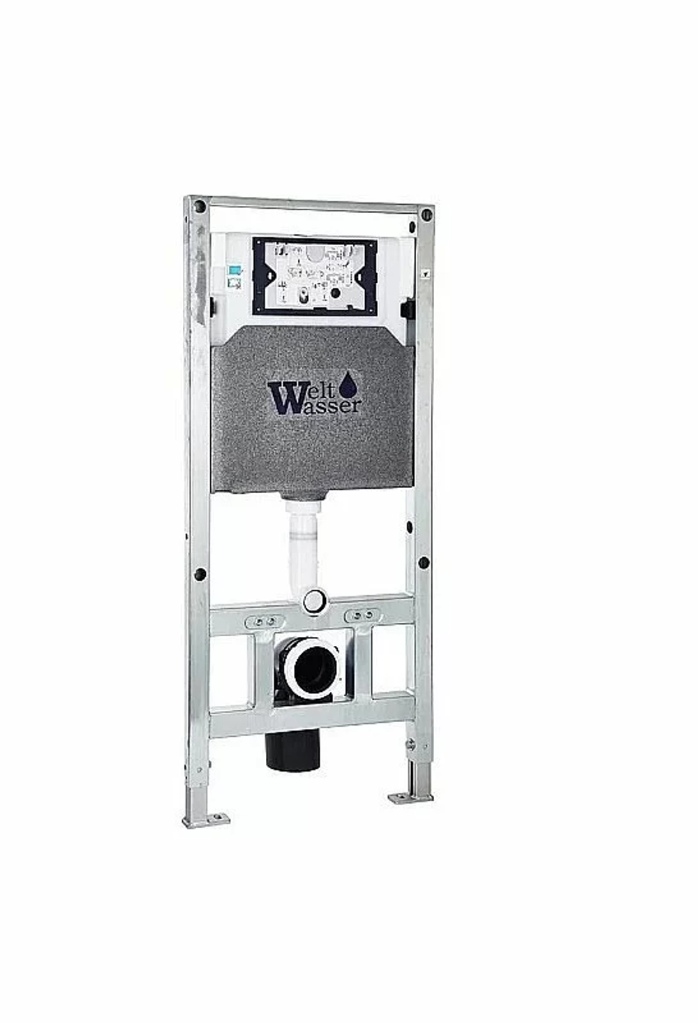 Унитаз с инсталляцией WeltWasser AMBERG 506 ST+SALZBACH 043 GL-BL+AMBERG RD-MT CR черный/кнопка матовый хром, безободковый, с крышкой микролифт, слив торнадо