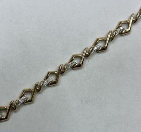 Браслет из золота с фианитами