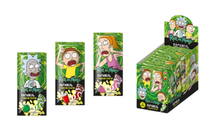 Карамель Рик и Морти на палочке с кислой пудрой