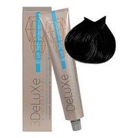 Стойкая крем-краска для волос Оттенок 1.0 Черный 3DeLuXe 100мл