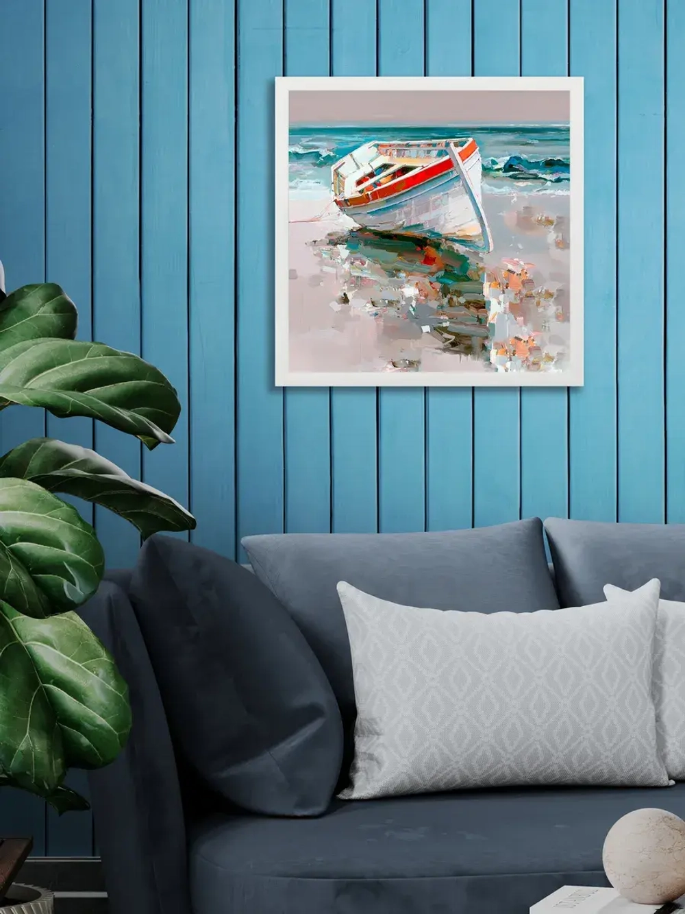 Картина на подрамнике в раме 43*43 см