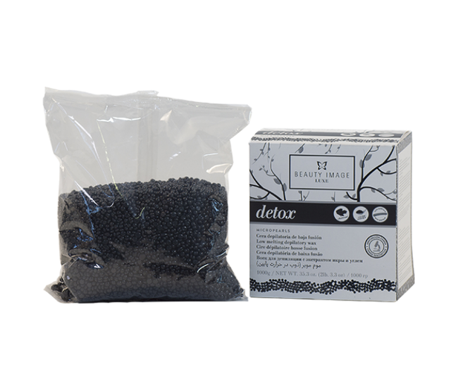 Воск пленочный в гранулах горячий - с экстрактом икры и углём, Detox