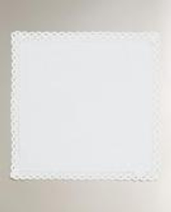 ZARA HOME САЛФЕТКИ ИЗ ХЛОПКА С ВЫШИВКОЙ И КРУЖЕВОМ (2 ШТ.), БЕЛЫЙ