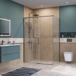 Душевой уголок BelBagno SOFT_CLOSE-1-AH-1 130х90 стекло прозрачное/профиль оружейная сталь