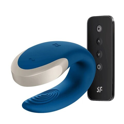 Вибратор для пар, умный "Double Love. Blue"