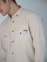 Рубашка Город Горький бежевая с нашивкой