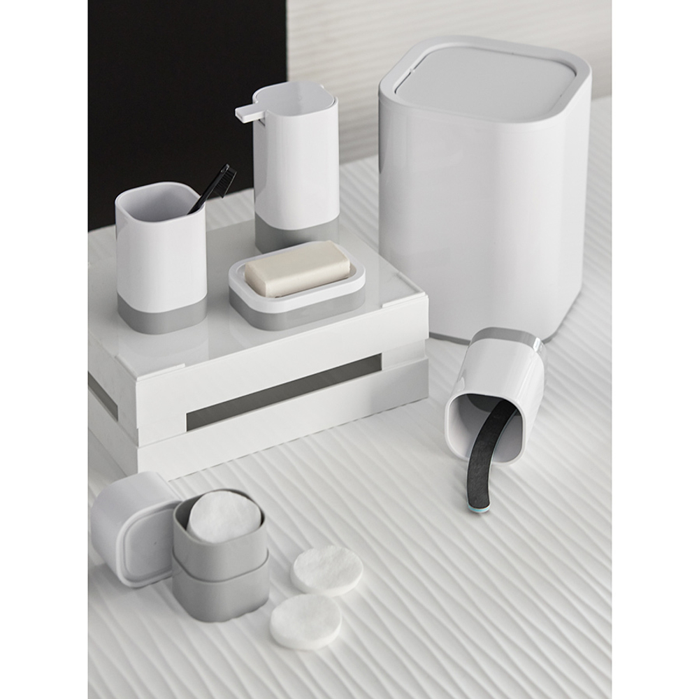 Мыльница tyer, белая/серая