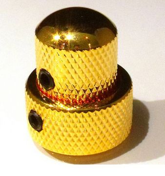 NC002-GD Ручка потенциометра, двойная, золото, Paxphil