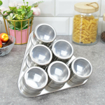 Набор для специй 7 предметов, на магните, цвет серебро, MB 40465