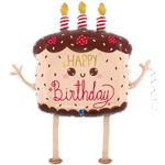 Шар Фольгированный Тортик со свечками (Коричневый)