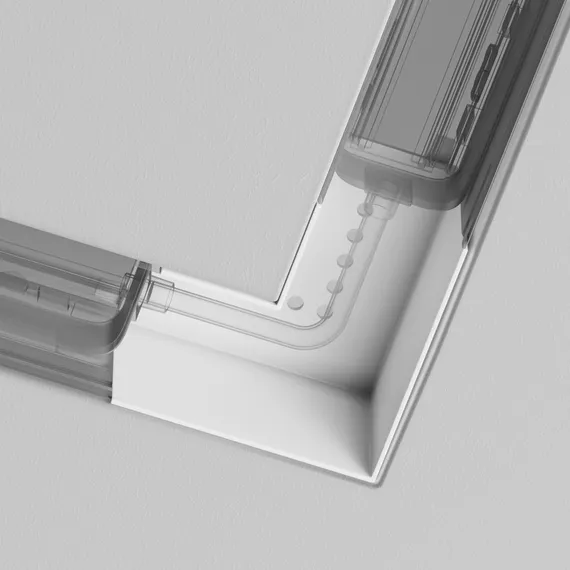 Коннектор угловой Radity встраиваемый белый Technical tra084cl-12w