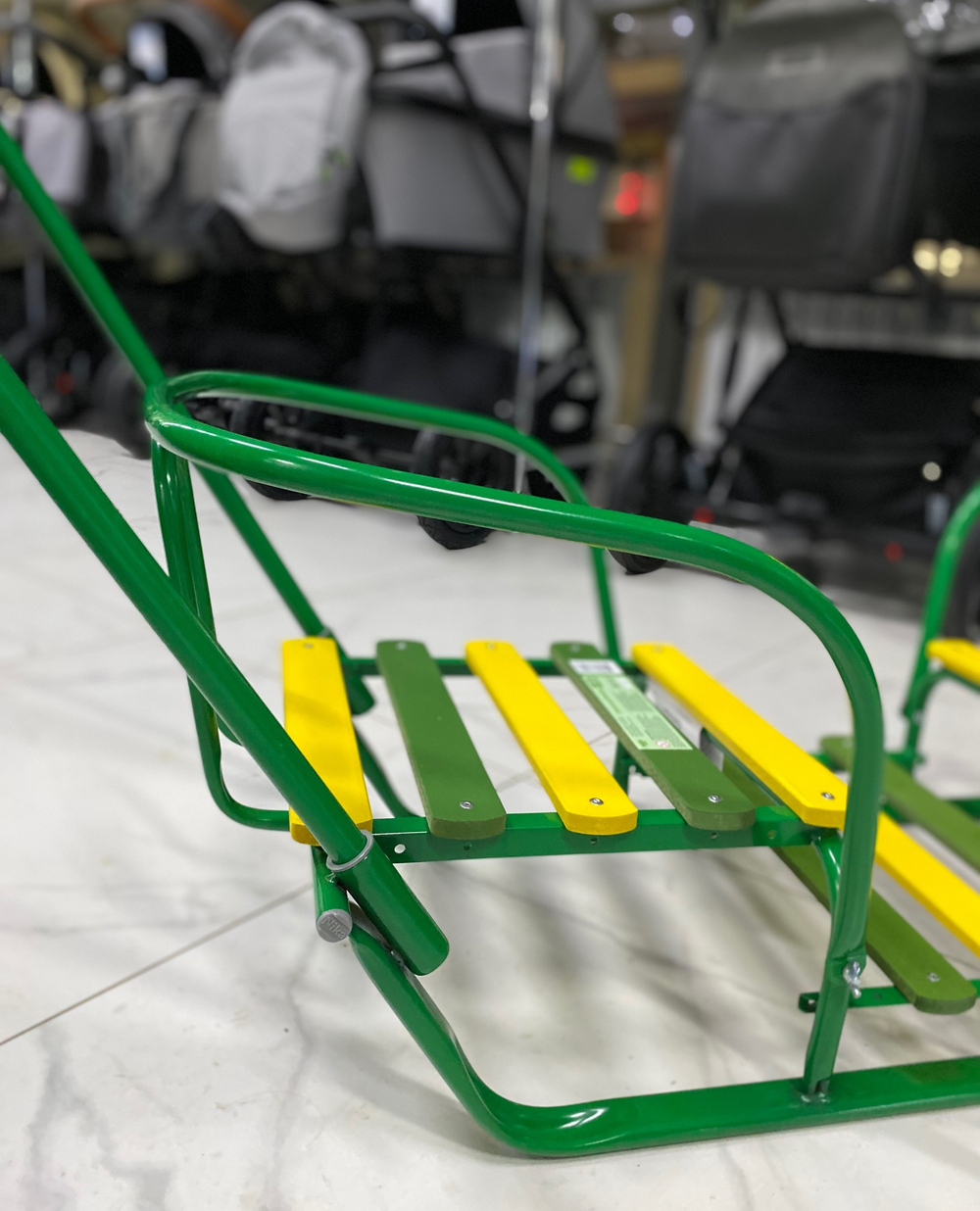 Санки-двойняшки зеленый (арт. СД/З2)