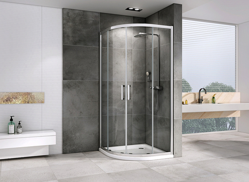 Душевой уголок Abber Schwarzer Diamant 90x90 AG01090 профиль Хром стекло прозрачное