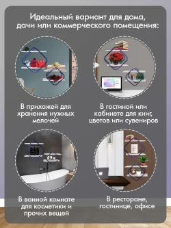 Комплект полок Ромб-2 синий