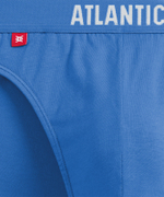 Мужские трусы слипы спорт Atlantic, набор 3 шт., хлопок, голубые + темно-голубые + светло-зеленые, 3MP-094