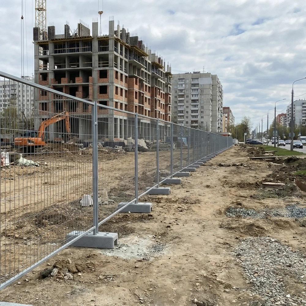 Инвентарное строительное ограждение ИСО Стандарт 2020, цинк