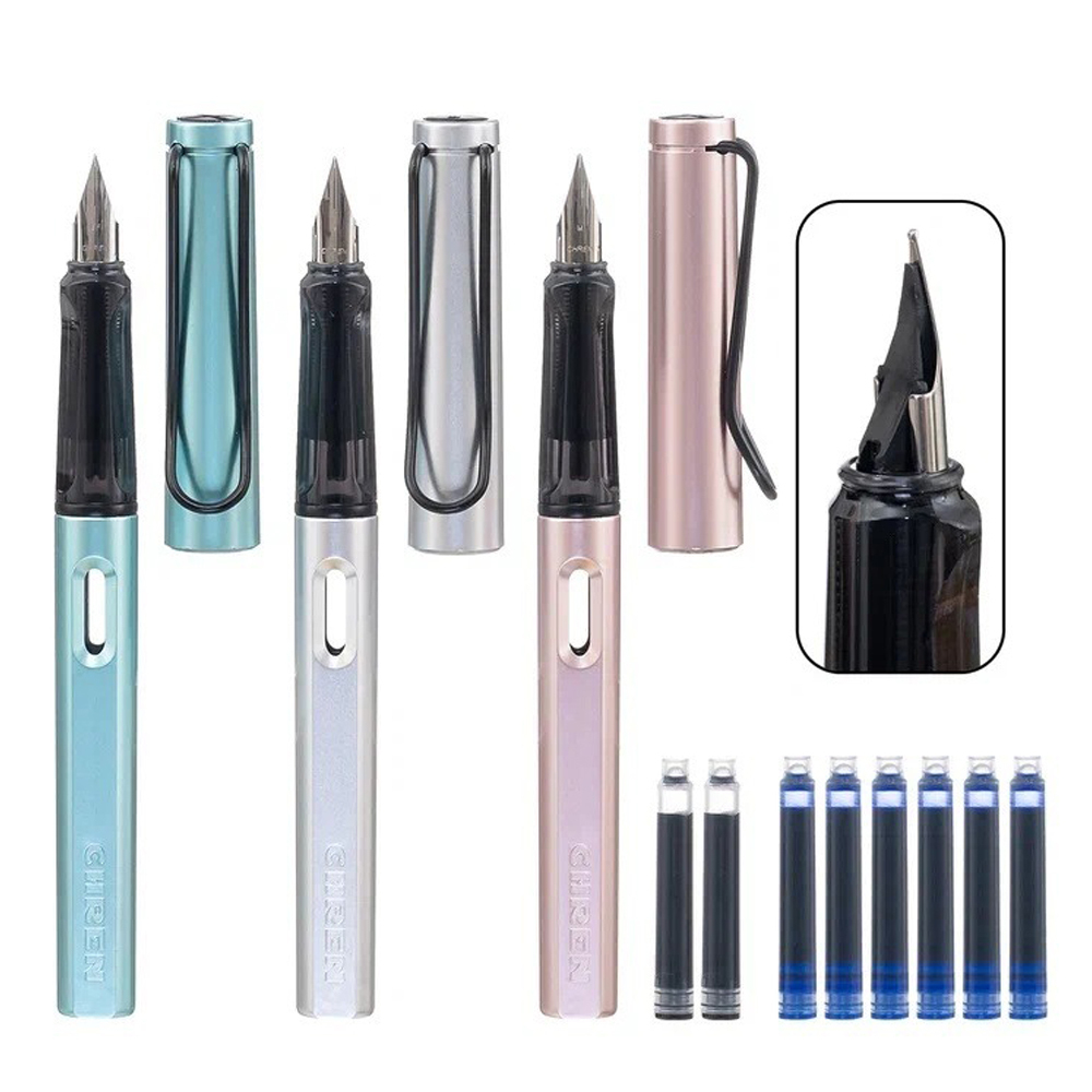 Ручка перьевая, Basir, 3 ручки с 8 дополнительными чернилами