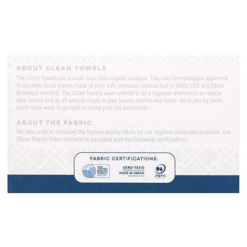 Clean Skin Club, чистые полотенца, одноразовые, 25 шт.