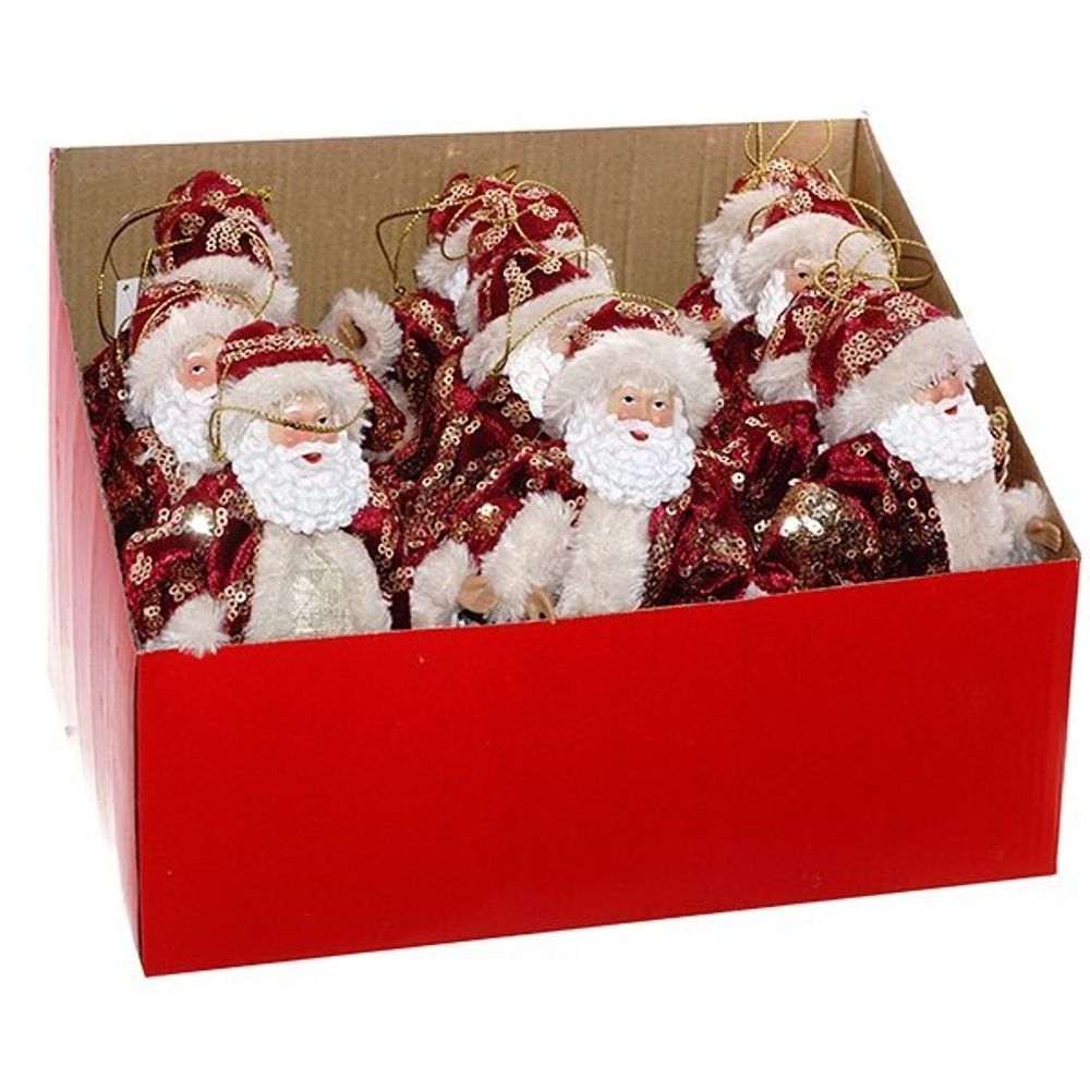 GAEM Украшение новогоднее "Дед Мороз" (блок 12 шт), L10 W4 H17 см, 2в.