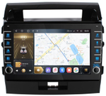Магнитола для Toyota Land Cruiser 200 2007-2015 (экран климата внизу) - Carmedia OL-1620-1 (кнопки и крутилки), Android 12, TS10, CarPlay, 4G SIM-слот