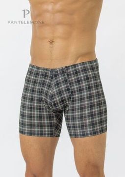Трусы мужские боксеры Pantelemone PMHL-1219, клетка серо-коричневая