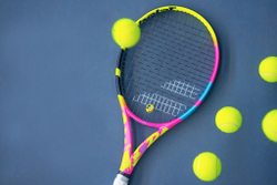 Теннисная ракетка Babolat Pure Aero RAFA Origin - yellow/pink/blue