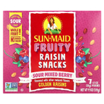 Sun-Maid, Fruity Raisin Snacks, кисло-ягодное ассорти, 7 пакетиков по 20 г (0,7 унции)