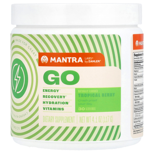 Zahler, Mantra Labs, Go, Tropical Berry, 4.1 oz (117 g)