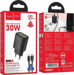 Adapter Сетевое зарядное устройство hoco N63 Gentle PD30W+QC3.0