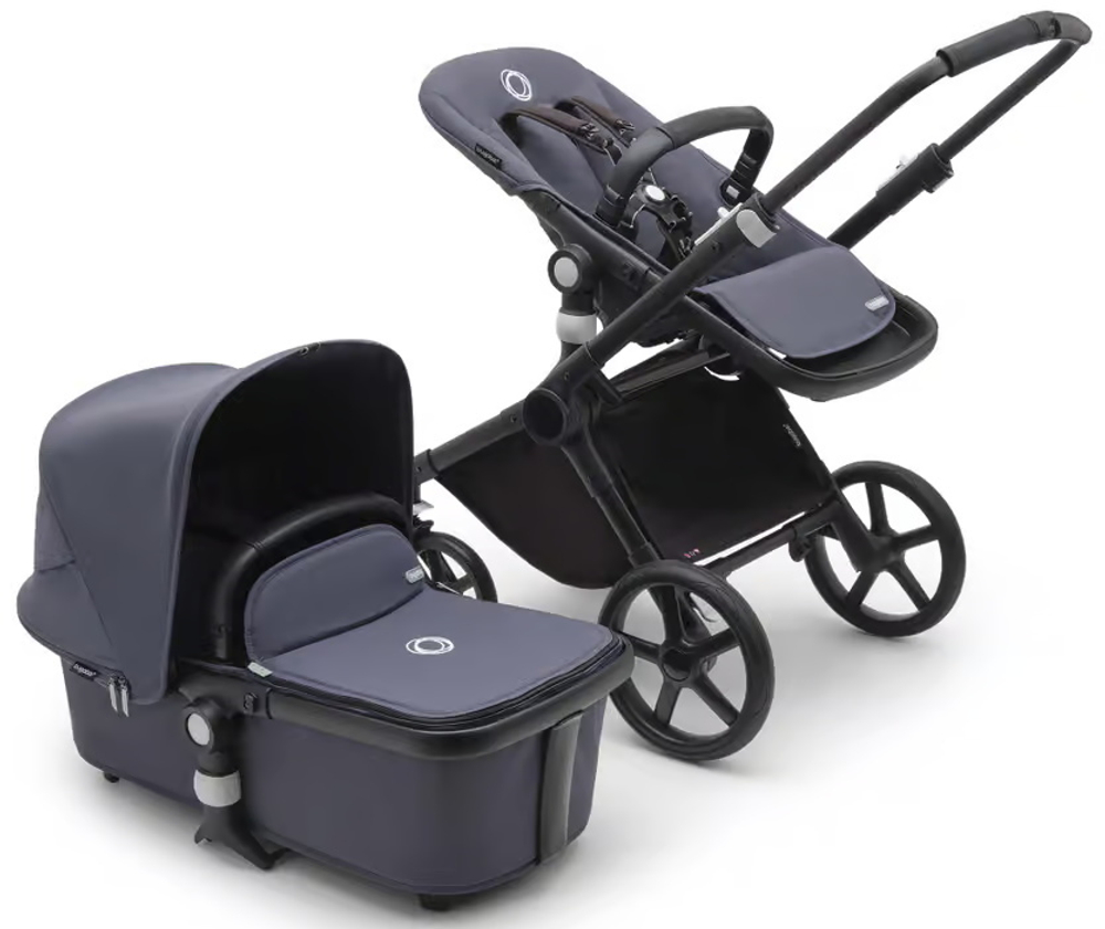 Коляска Bugaboo Fox Cub Complete 2 в 1 Black/Stormy Blue-Stormy Blue