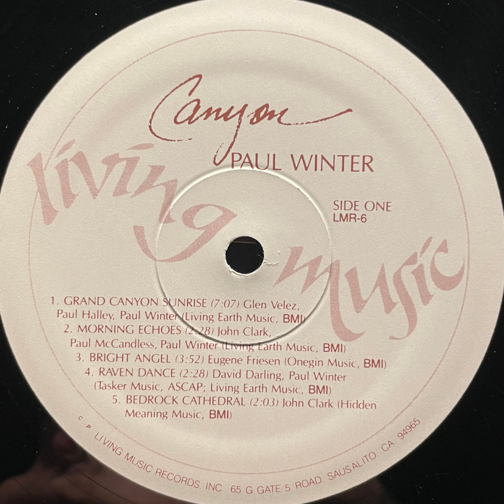 Paul Winter ‎– Canyon (США 1985г.)