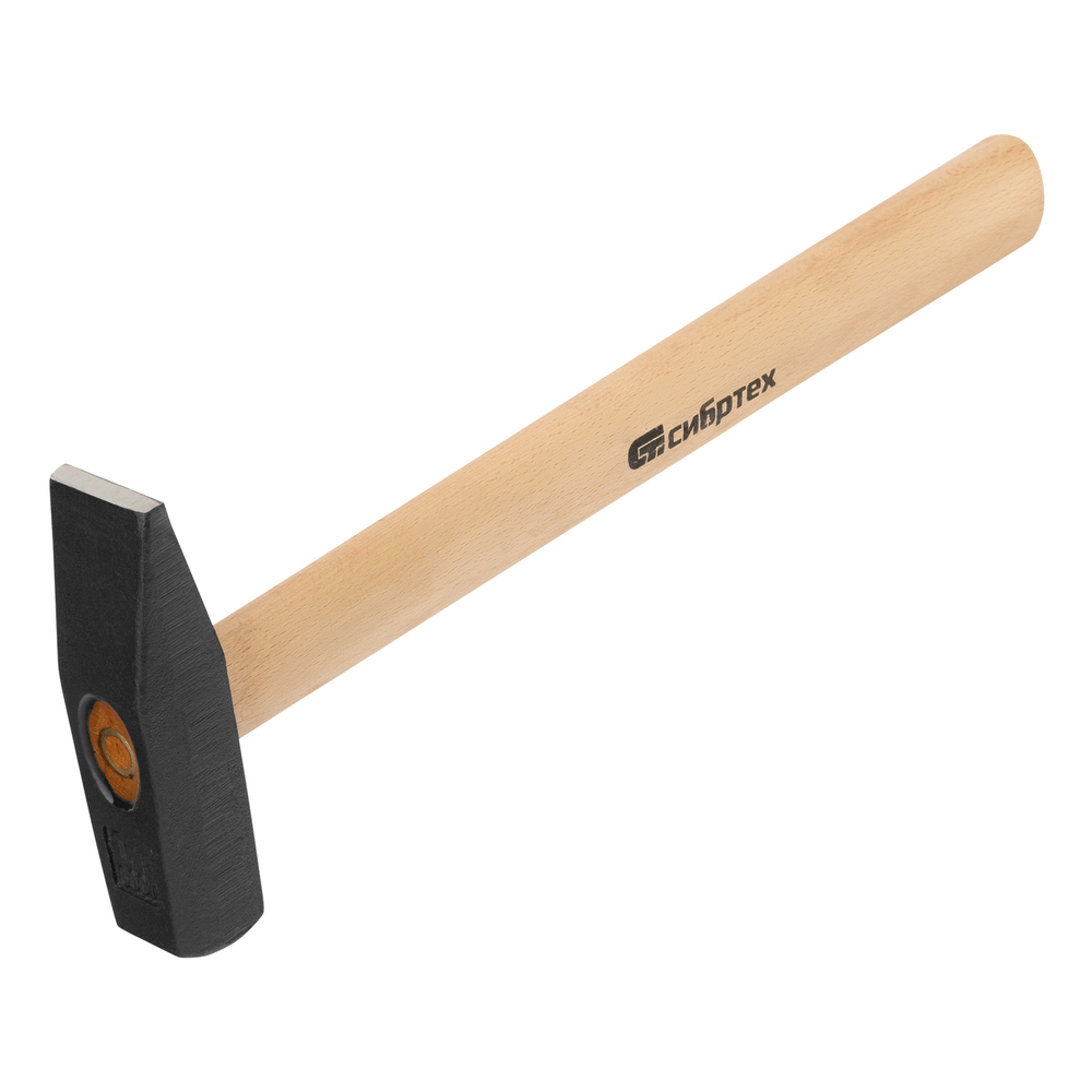 Молоток слесарный, 800 г, квадратный боек, деревянная рукоятка// Сибртех
