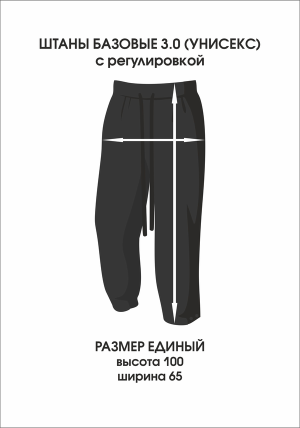 ШТАНЫ БАЗОВЫЕ 3.0 (УНИСЕКС) с регулировкой