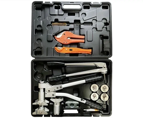 Механический пресс инструмент для аксиальных фитингов и труб PEX, комплект FT1241A-18
