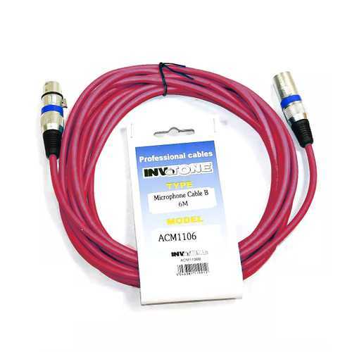 INVOTONE ACM1105 R - микрофонный аудиокабель, XLR(папа)/(мама), длина 5 м (красный)