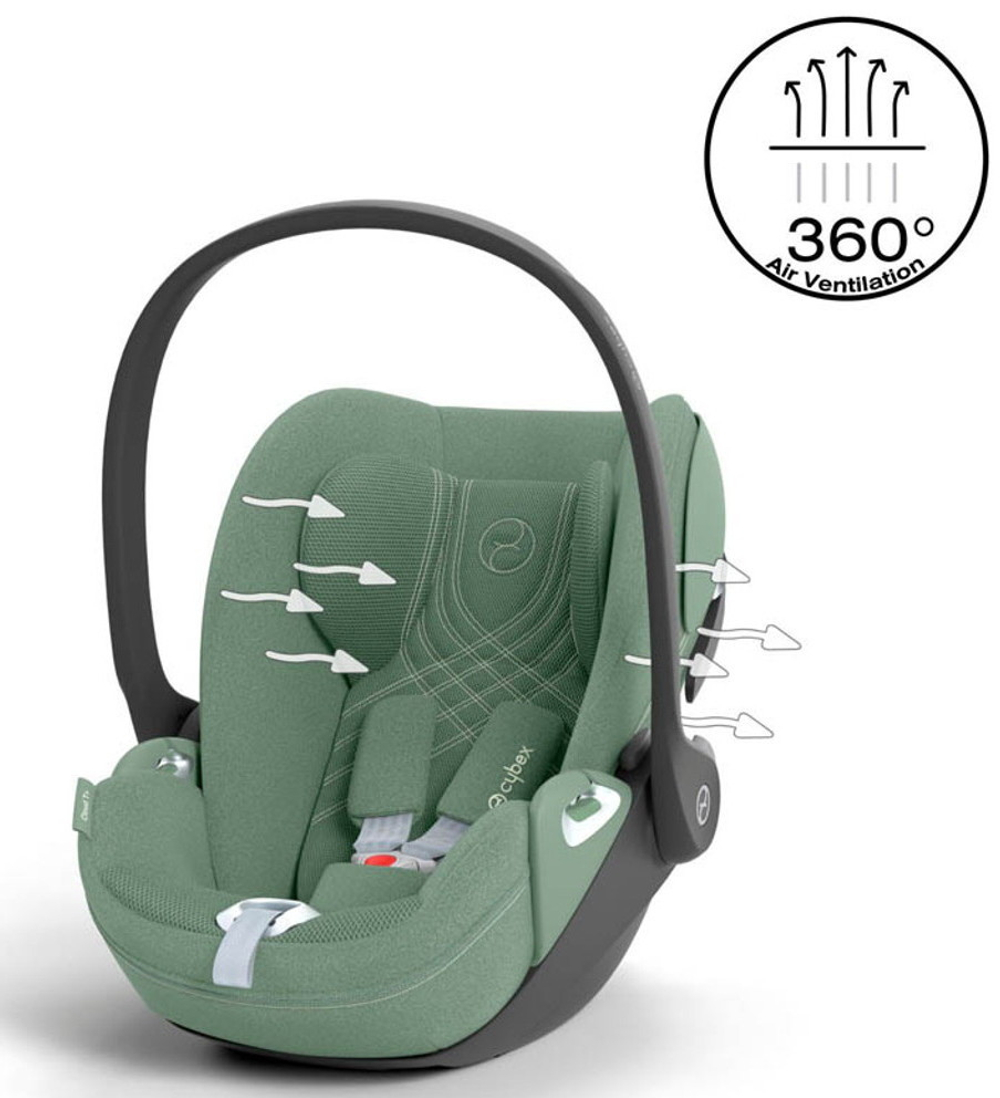 Коляска Cybex Priam IV Matt Black complete Cloud T Leaf Green Plus Base T 3 в 1 Sepia Black