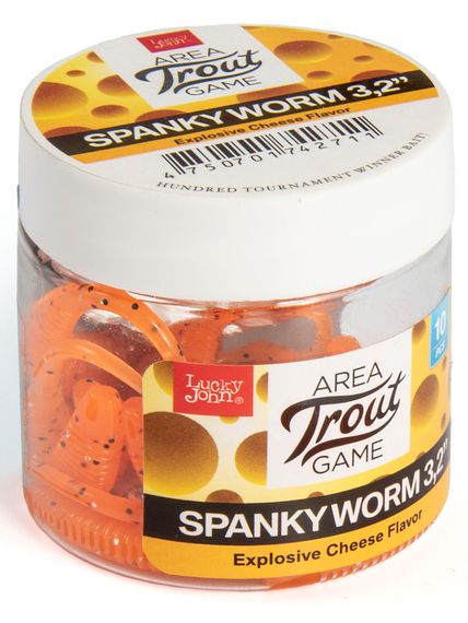 Слаги съедобные LJ Pro Series SPANKY WORM 3,2in (8 см), цв. 036, 10 шт.