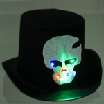 Шляпа карнавальная «Helloween - Цилиндр череп» с подсветкой